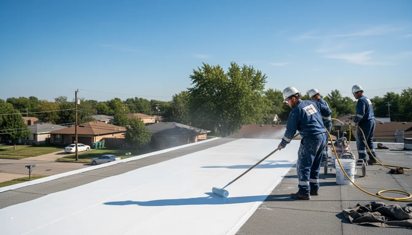 Commercial roof coating in Stella, NC near me